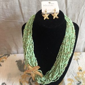 Elegant Nautical Nena chunky beaded necklace